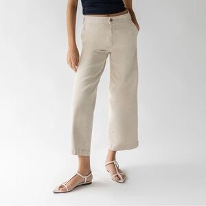 WORN ONCE Oak + Fort Cropped Twill Wide Leg Pant